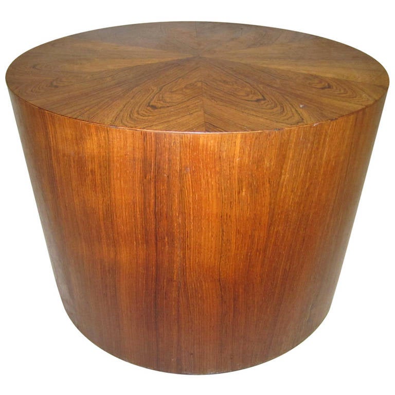 Lovely Danish, MidCentury Modern Rosewood Cylinder Table at 1stDibs