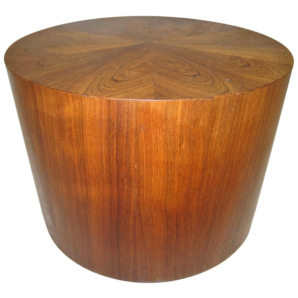 Lovely Danish, Mid-Century Modern Rosewood Cylinder Table