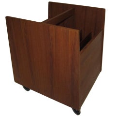 Mid-Century Magazine Rack in Teak by Bruksbo Danish Modern
