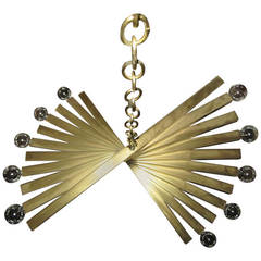 Sculptural Gaetano Sciolari Spiral Brass, Mid-Century Modern Chandelier 11
