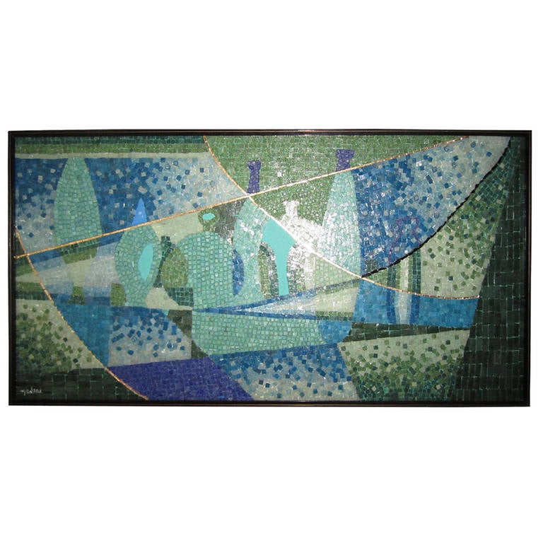 Excellent Mexican Mosaic Tile Framed Wall Art By Genaro Alvarez Excellent Mexican Mosaic Tile Framed Wall Art By Genaro Alvarez Blenko Bottles For