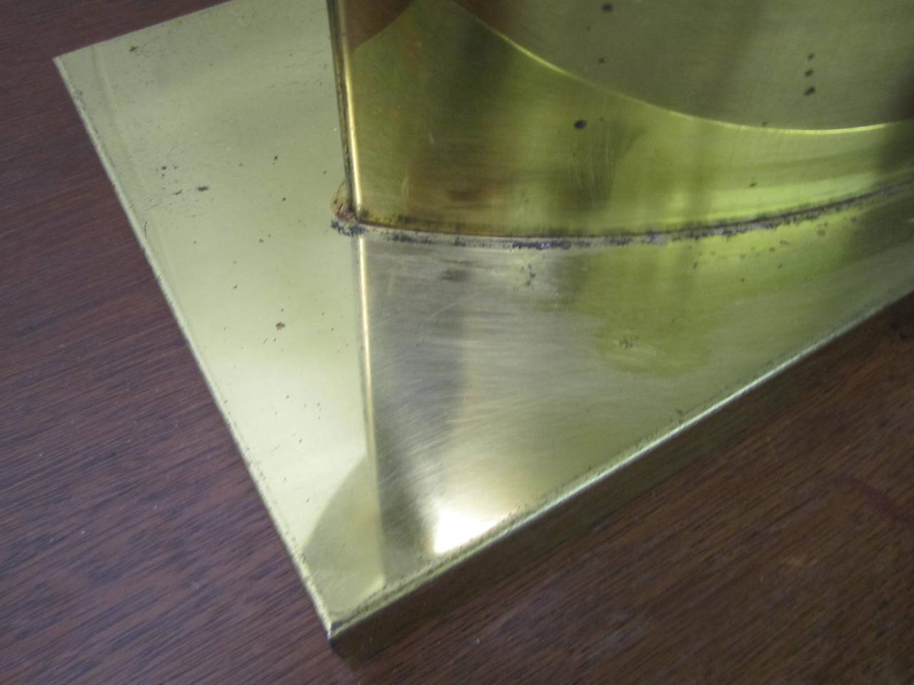 American Lovely Large-Scale Sculptural Signed Curtis Jere Brass Lamp, Mid-Century Modern
