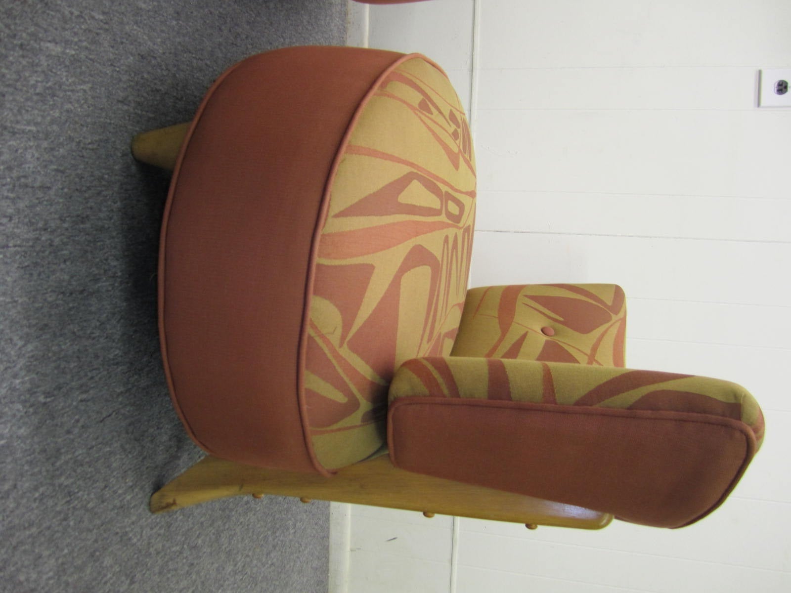 Whimsical Pair of Gilbert Rohde Style 1940s Slipper Chairs Mid-Century Modern For Sale 2