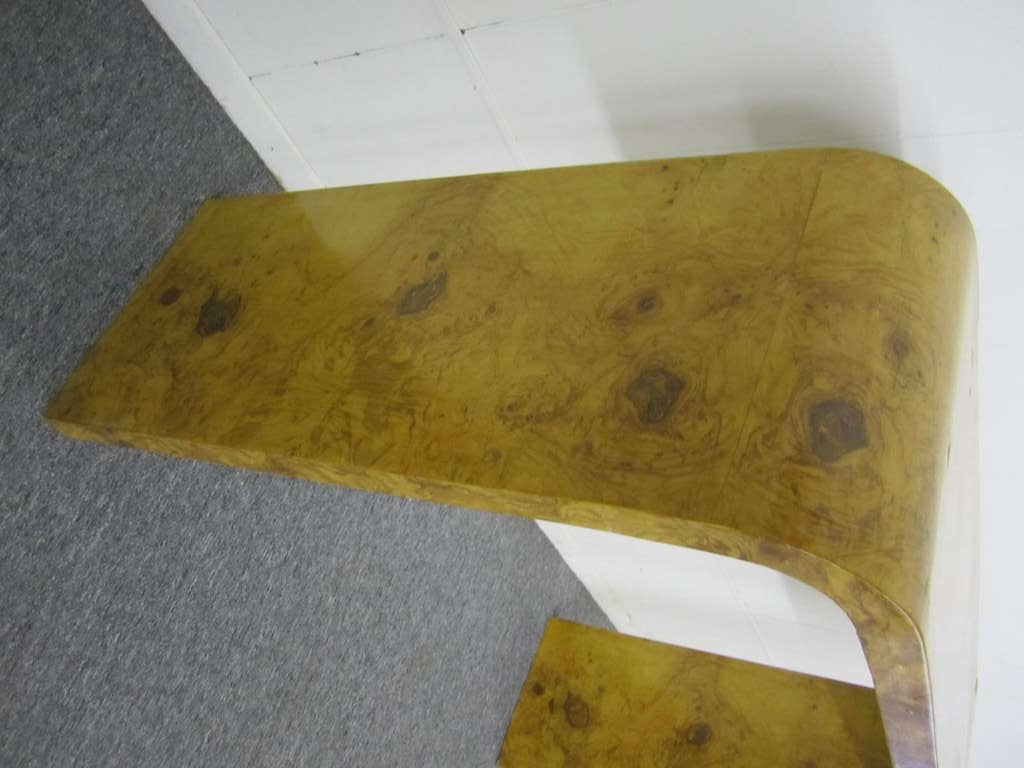 Outstanding Milo Baughman Olivewood Console Table Mid-century Modern