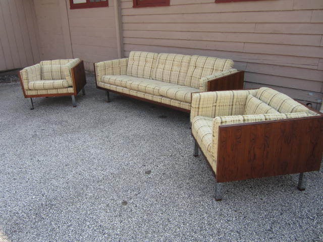 Pair Danish Modern Rosewood Jydsk Mobelvaerk Cube Chairs 7