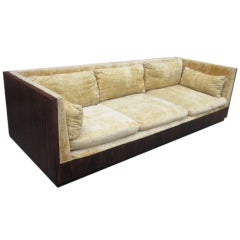 Outstanding Milo Baughman Rosewood Cased Sofa Mid-century