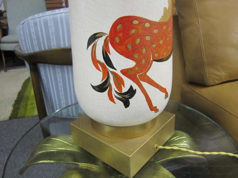 Lampe italienne fantaisiste cheval peinte à la main Zaccagnini Marbro, mi-siècle moderne Bon état - En vente à Pemberton, NJ