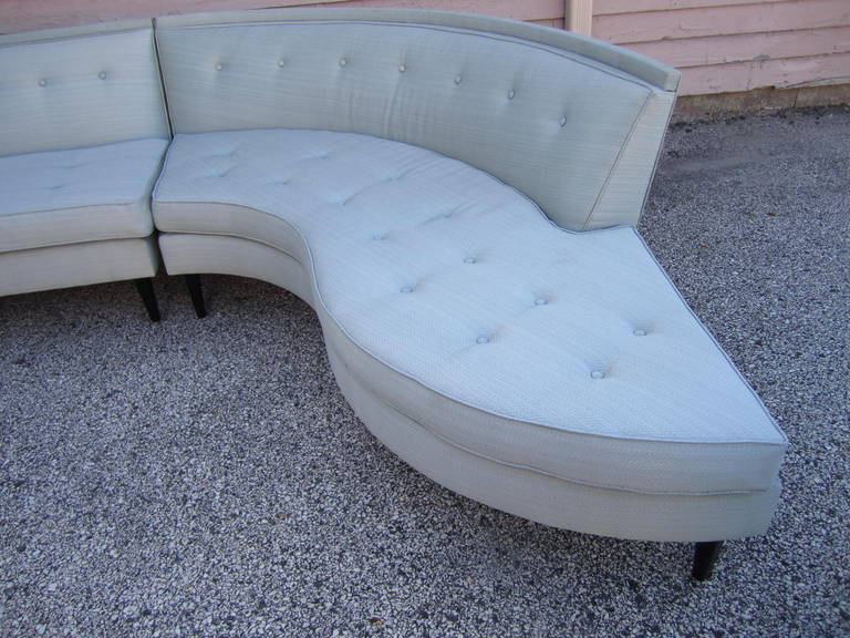 Mid-20th Century Stunning 2 piece Harvey Probber style Serpentine Sofa Mid-century Modern