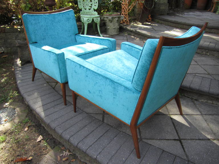 Américain Paire parfaite de fauteuils de salon Directional de Paul McCobb, style mi-siècle moderne en vente