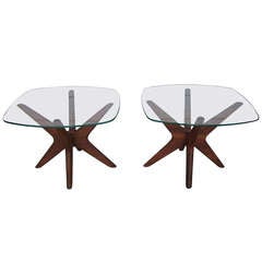 Fabulous Pair of Adrian Pearsall Jax Side Tables Mid-century Modern
