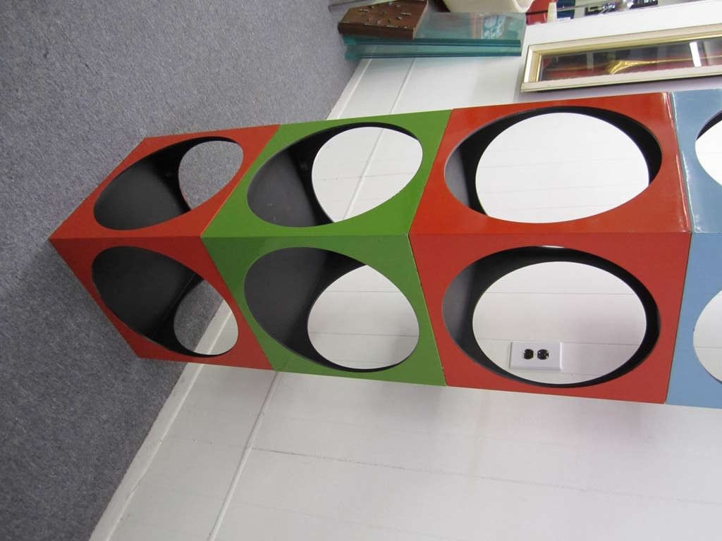 Fun Panton Inspired Stacking Cube Etagere Mid-century Modern For Sale 2