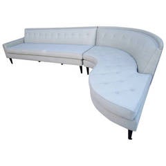 Stunning 2 piece Harvey Probber style Serpentine Sofa Mid-century Modern