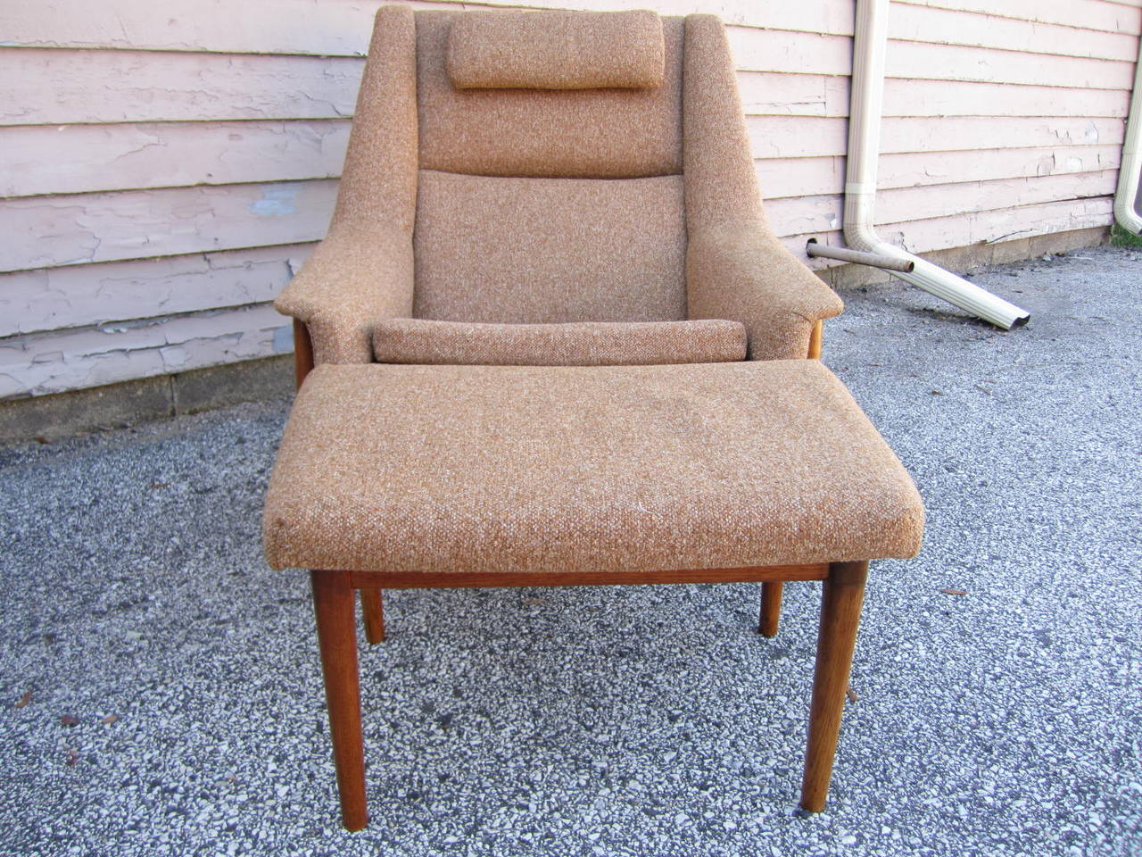 Swedish Mid-Century Lounge Chair and Ottoman for Dux, Sweden