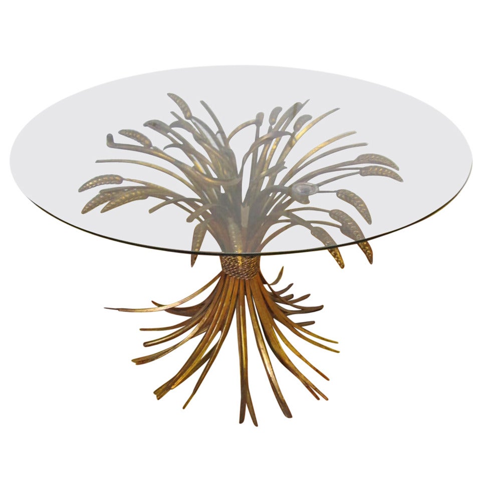 Wheat Table From Coco Chanel Hollywood Regency Modern