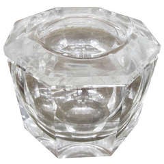 Huge Faceted Lucite Ice Bucket Mid-century Modern