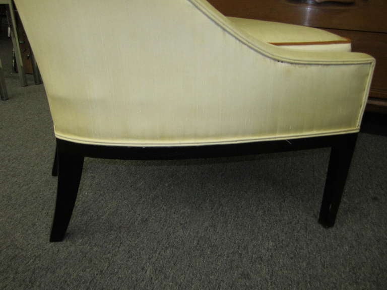 Stunning Pair of Harvey Probber style Slipper Chairs Regency Modern In Good Condition In Pemberton, NJ