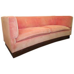 Unusual Harvey Probber style Curved Sofa Plinth Base Mid-century Modern 6