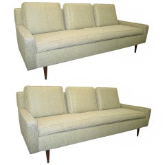 Petite Pair of Paul Mccobb style Sofas Mid-century Modern