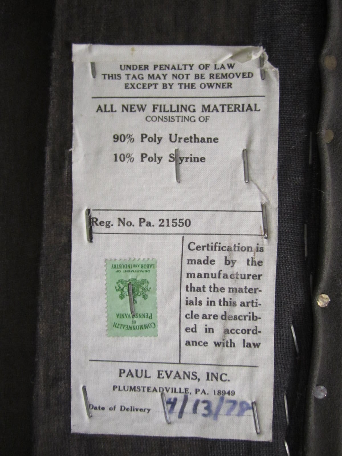 Tissu d'ameublement Canapé sectionnel moderne du milieu du siècle dernier signé Paul Evans en vente