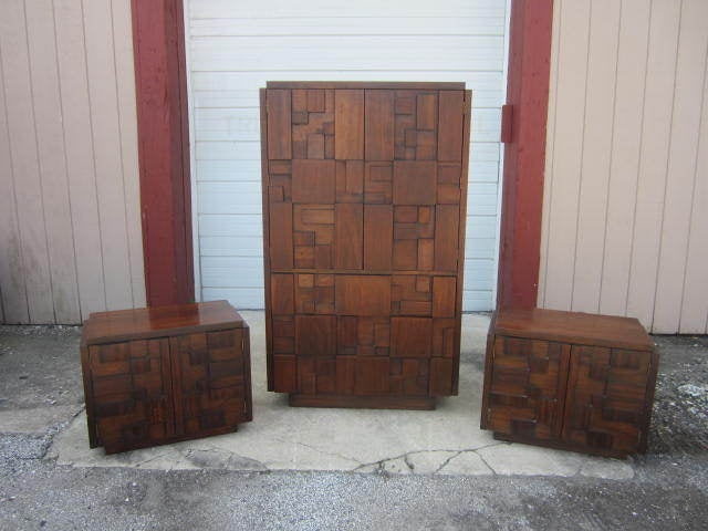 Paul Evans Inspired Brutalist Mosiac Credenza From Lane 5