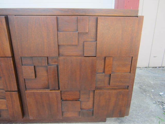 Paul Evans Inspired Brutalist Mosiac Credenza From Lane 3