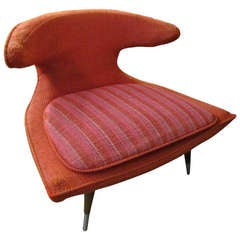 Modern Sculptural 'Horn" Lounge Chair by Karpen Mid-century Modern