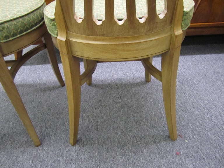  4 American Modern Tomlinson Sophisticate Tall Back Dining Chairs Mid-century For Sale 3