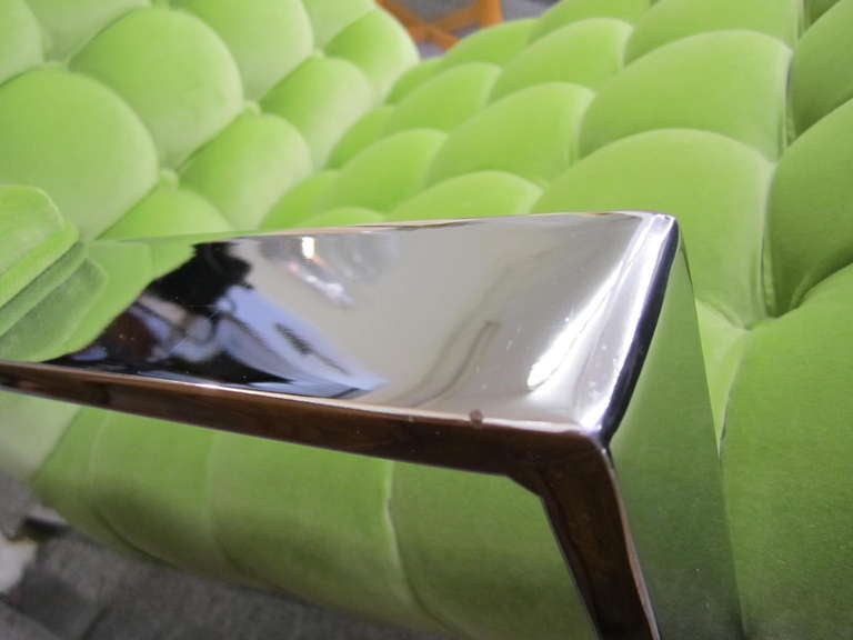 Excellent Pair of Milo Baughman Style Chrome Lounge Chairs 1