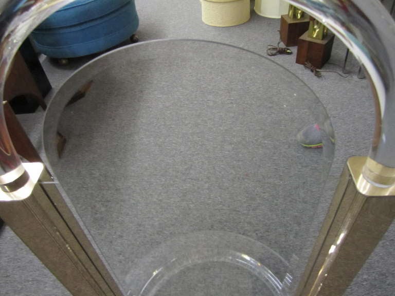 Stunning Hollywood Modern Console Mirror Lucite Hollis Jones Inspired For Sale 3