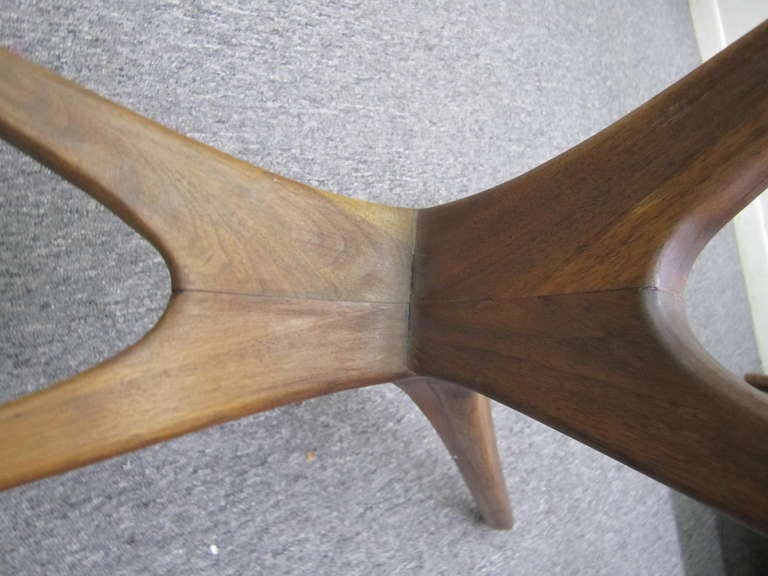 Adrian Pearsall Mid-Century Modern Style, Sculpted Walnut Coffee Coffee Table 3