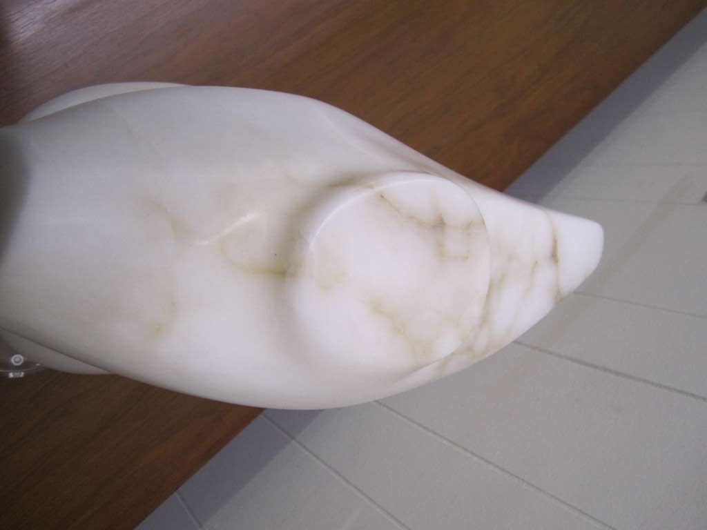 Magnificent Carrera Marble Sculpture Female Torso Lucite Mid-century Modern 2