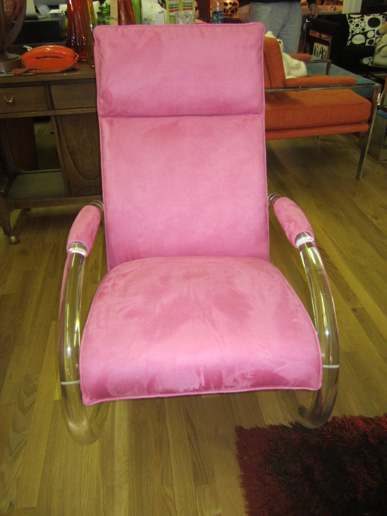 Charles Hollis Jones Lucite Rocking Chair Regency Modern