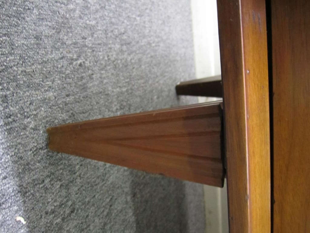 Lovely Sculptural Walnut Tall Dresser American Mid Century Modern For Sale 2