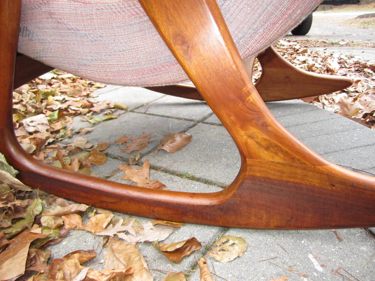 Fabulous Adrian Pearsall Sculptural Walnut Rocking Chair Mid-century Modern In Good Condition In Pemberton, NJ