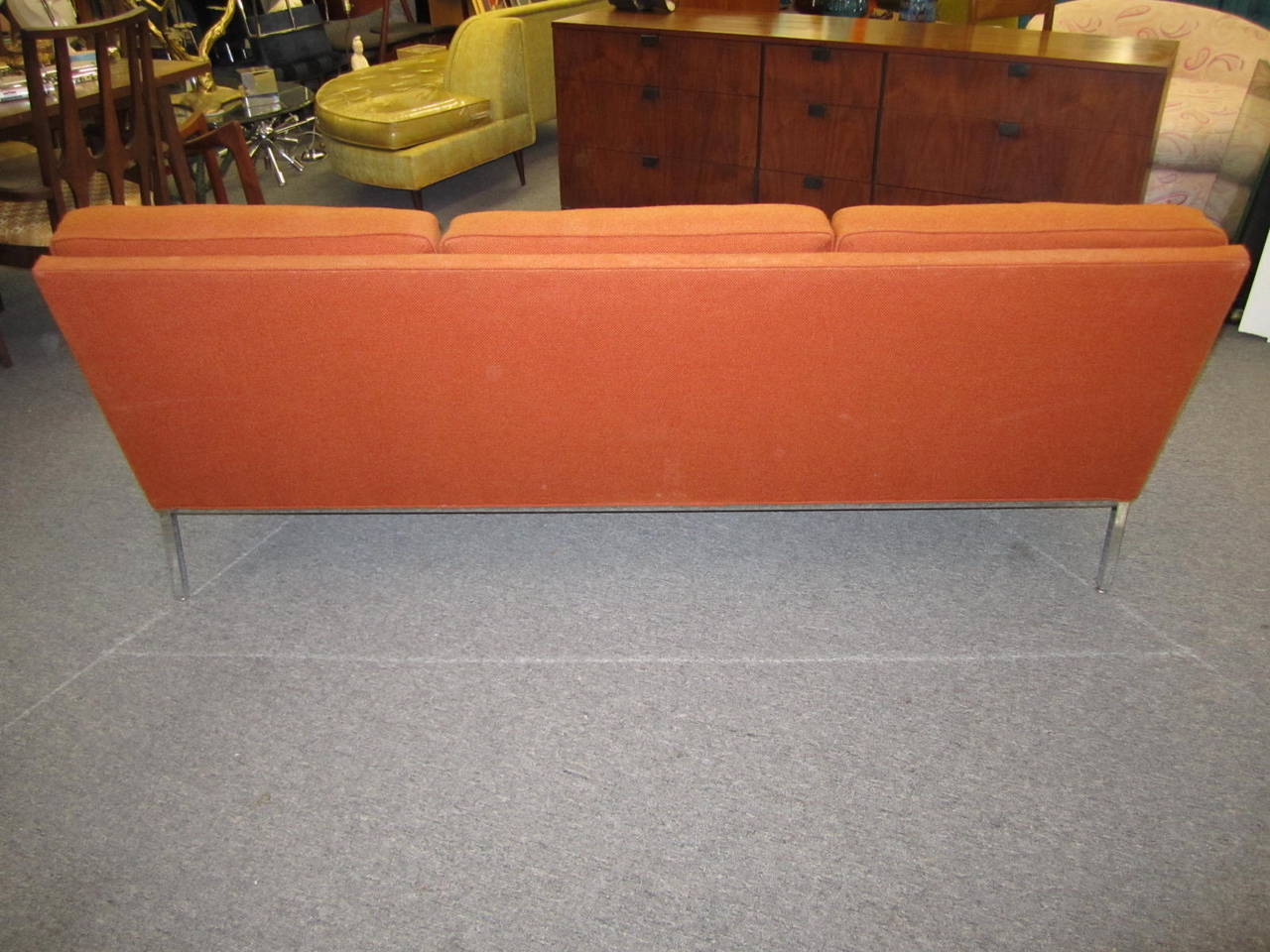 Mid-20th Century Gorgeous Milo Baughman Signed Armless Sofa Mid-century Modern For Sale