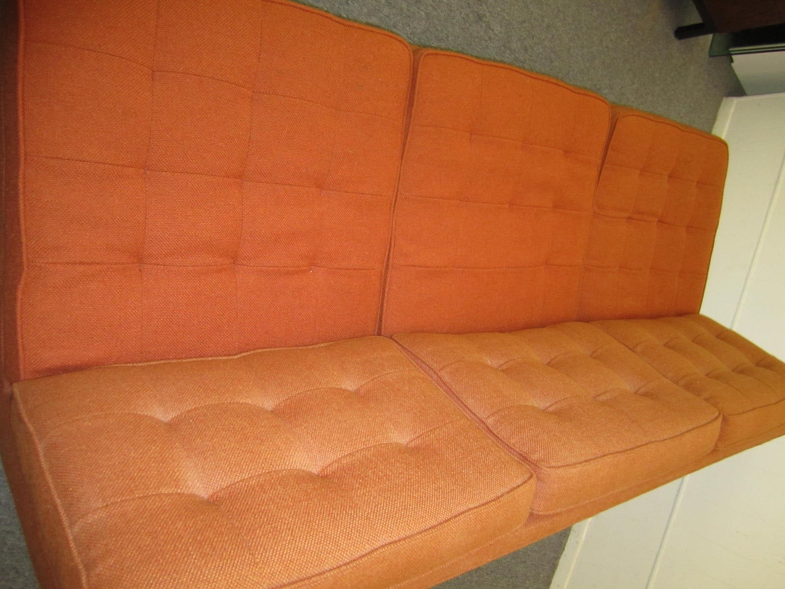 Gorgeous Milo Baughman Signed Armless Sofa Mid-century Modern For Sale 1