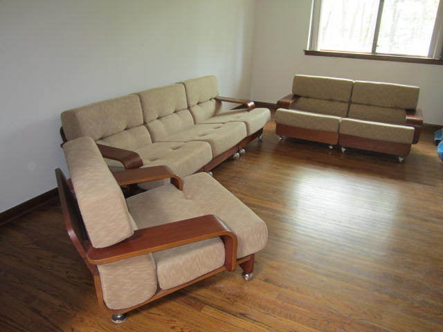 Rare N. Eilersen Danish Modern Teak Three-Seat Sofa Mid-Century For Sale 2