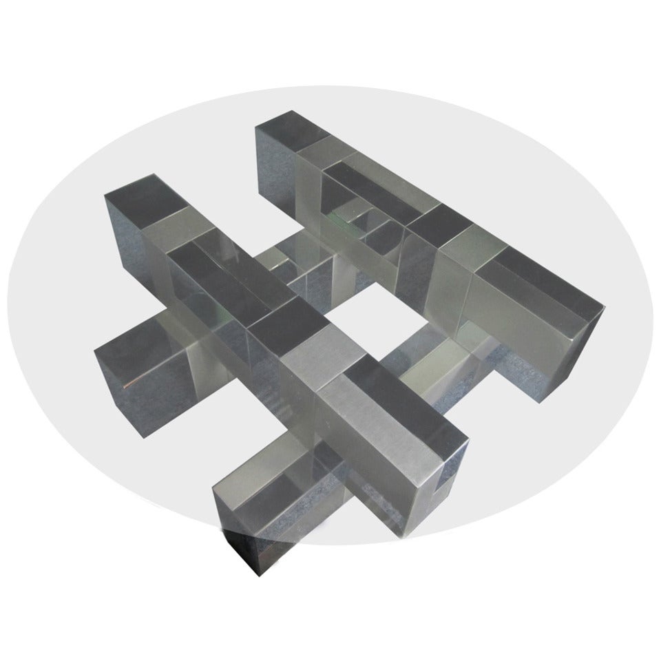 Fabulous Paul Evans Cityscape Round Coffee Table Mid-century Modern