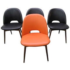 Lovely Set of 4 Adrian Pearsall Walnut Dining Chairs Mid-century Modern