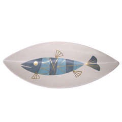 Large Scale Mid-century Modern Metlox Tropicana Fish PlatterConsole Bowl 7