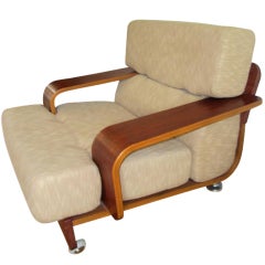 Rare N.Eilersen Danish Modern Teak  Lounge Chair  Mid-century