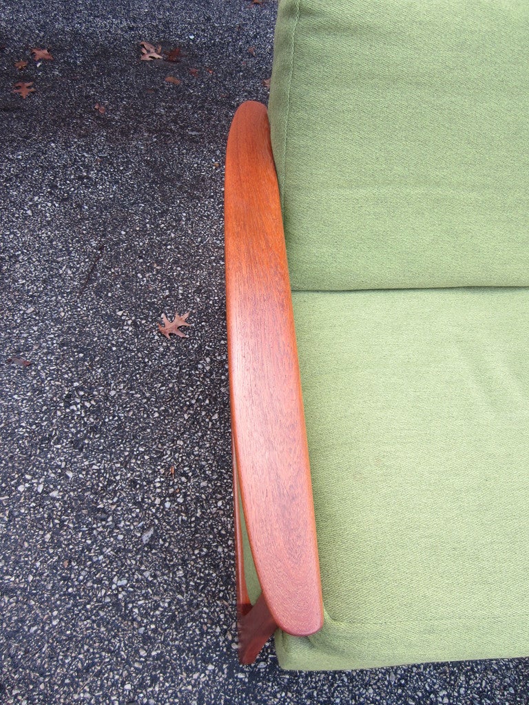 Danish Modern Greta Jalk Sculptural Teak Sofa Mid-century Gorgeous 5