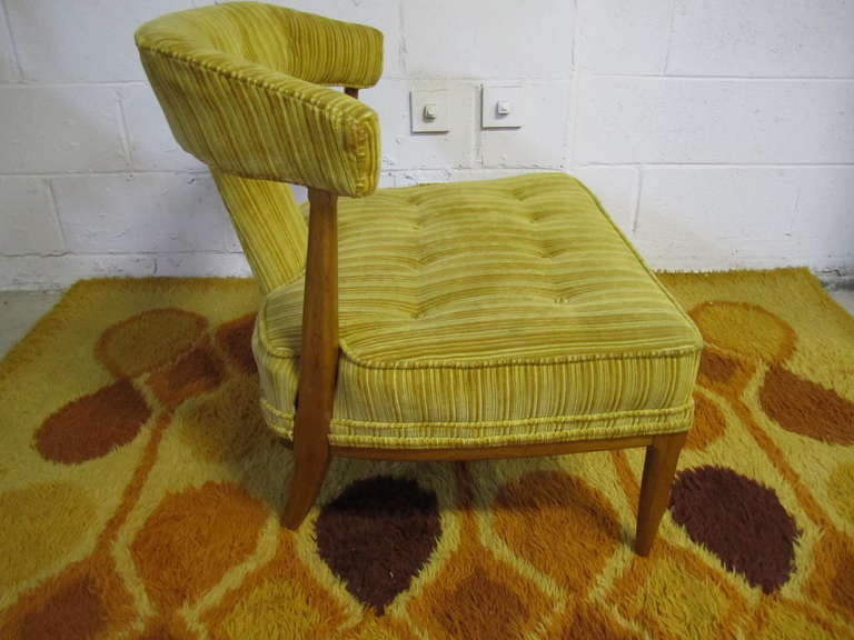 Fabulous Pair of Robsjohn Gibbing Style Slipper Lounge Chairs Mid-century Modern 1