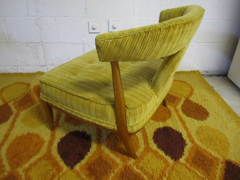 Fabulous Pair of Robsjohn Gibbing Style Slipper Lounge Chairs Mid-century Modern 3