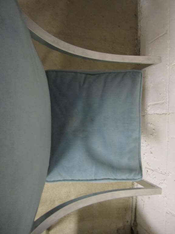 Fin du 20e siècle Merveilleux ensemble de 6 chaises de salle à manger en aluminium massif de style Milo Baughman, mi-siècle moderne en vente