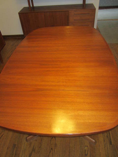 Danish Modern Neils Moller Teak Dining Table 2 Leaves