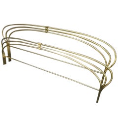 Fabulous Italian Regency Modern Brass King Headboard Hollywood