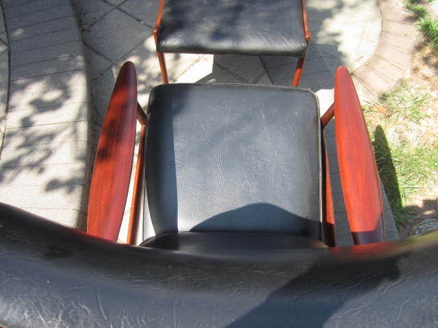 Late 20th Century Danish Modern Moreddi Reclining Teak Lounge Chair and Ottoman