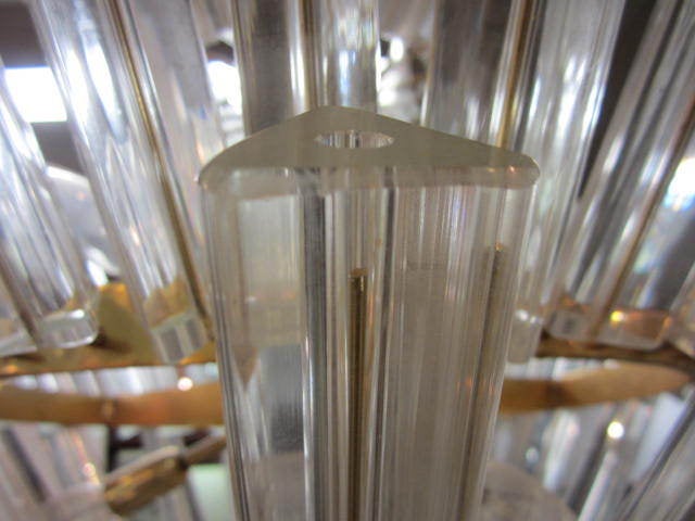 Late 20th Century Murano Starburst Camer Glass Five-Tier Chandelier Mid-Century Modern For Sale