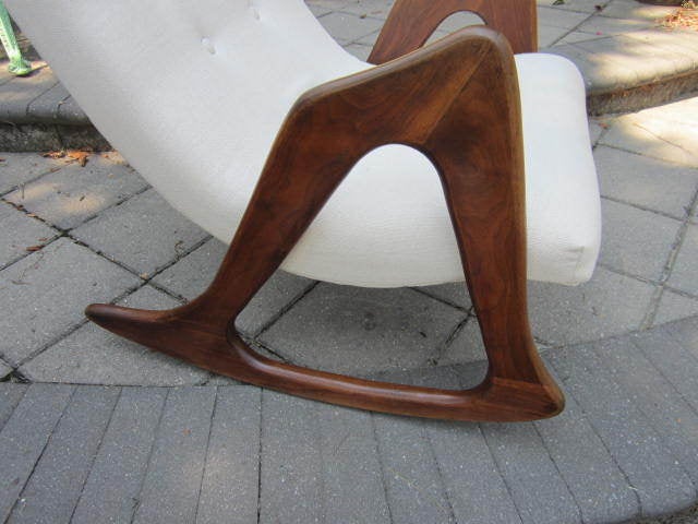 Fabulous Adrian Pearsall Sculptural Walnut Rocker Mid Century 1